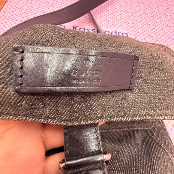 Authentic Gucci Monogram Denim Crossbody Bag - Picture 10 of 14